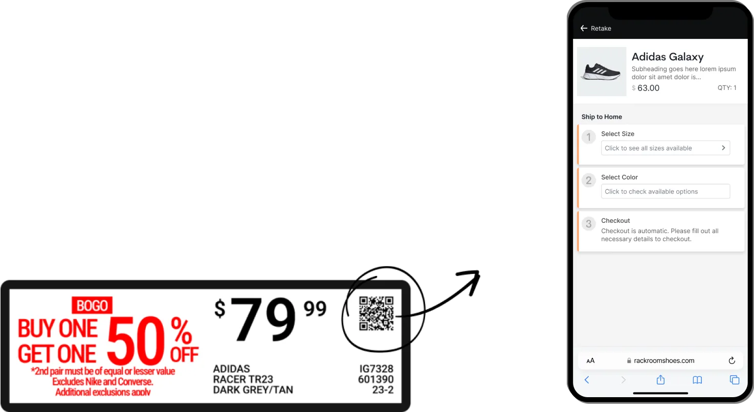 Cell phone with a price tag on it