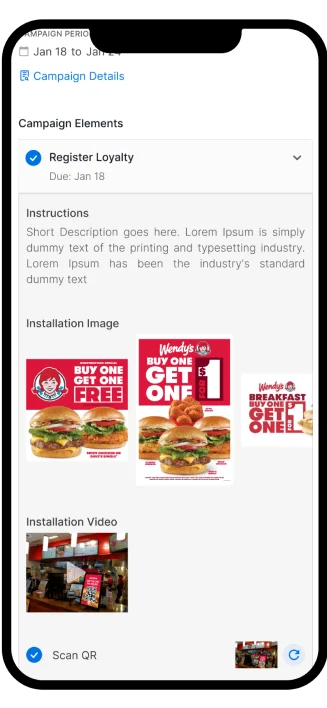 Mobile phone displaying menu interface