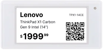 Lenovo QR code price tag