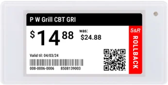 Product label price tag